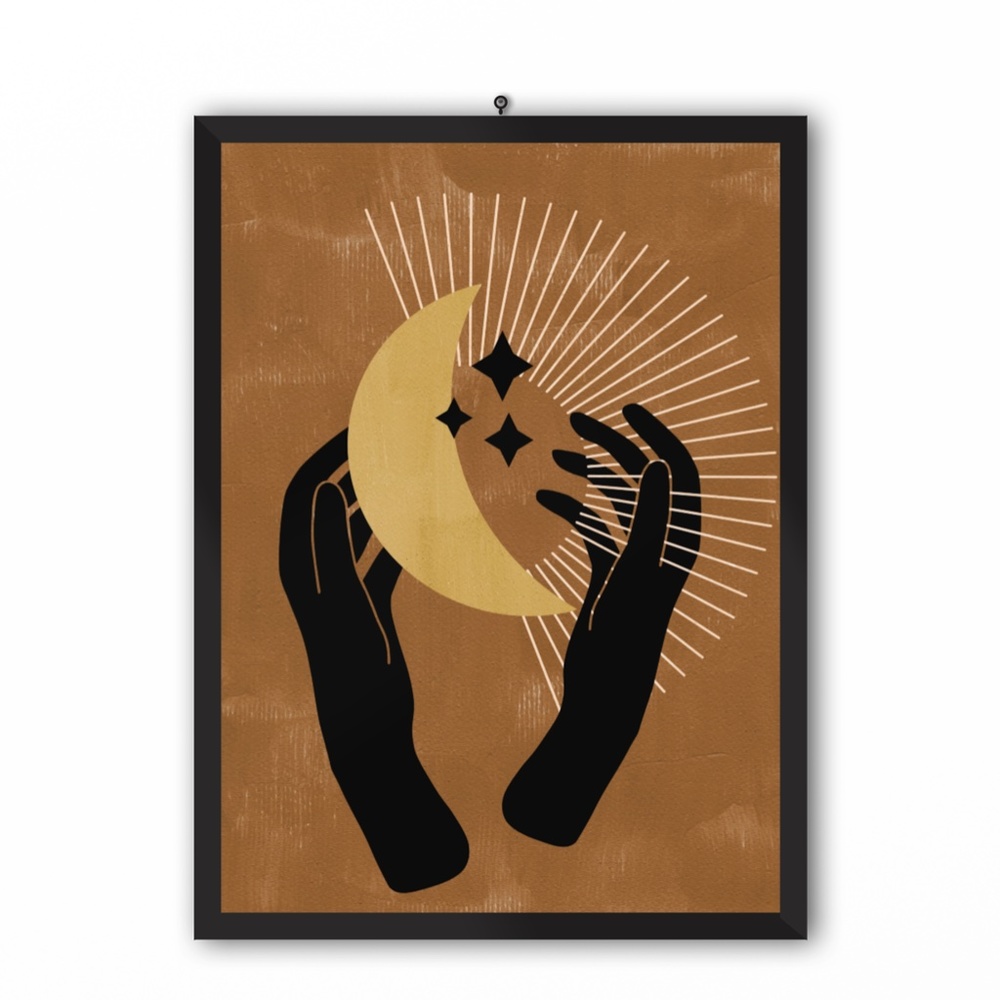 Wall Art Bohemian Celestial Hands Print Poster Illustration Unframed - Picture 5 of 17